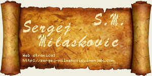 Sergej Milašković vizit kartica